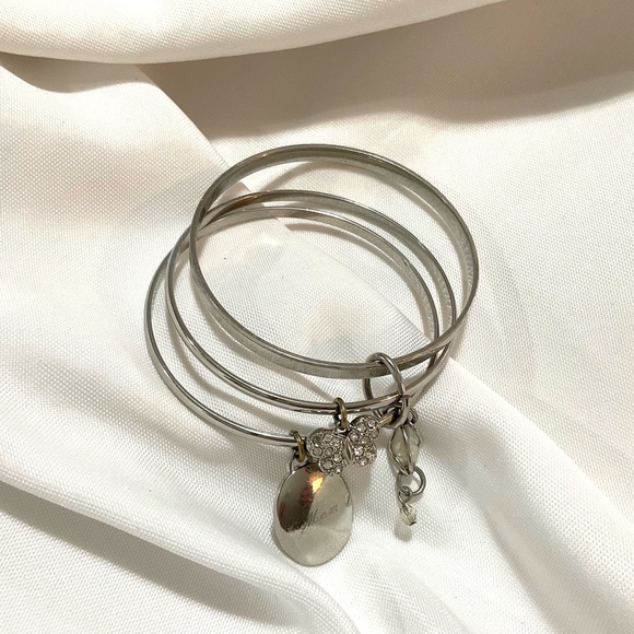 3 Piece Mom Bangle Charm Bracelet Lot - Picture 9 of 10